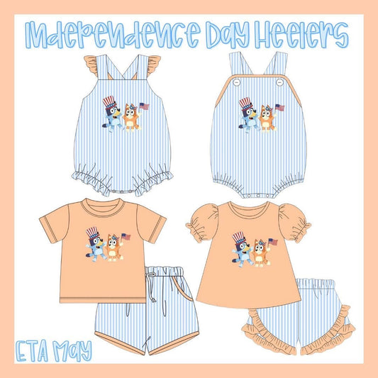 Independence Day Heelers Girls Short Set