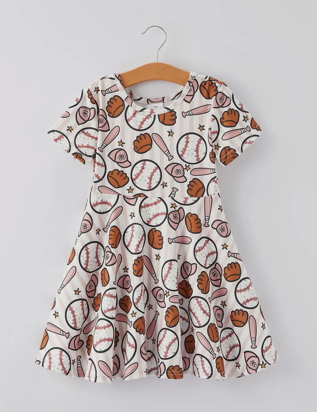 Pink Stripe Baseball Dress
