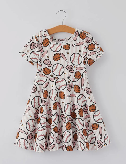 Pink Stripe Baseball Dress