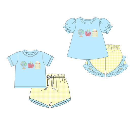Yellow & Blue BTS Short Sets