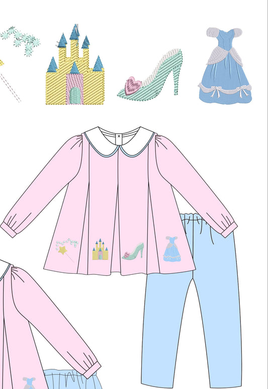 Pink & Blue Princess Pant Set