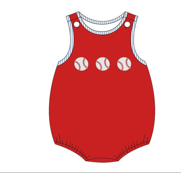 Triple Baseballs Red & Blue Boys Bubble