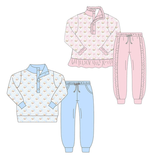 Pastel Santa Jogger Sets