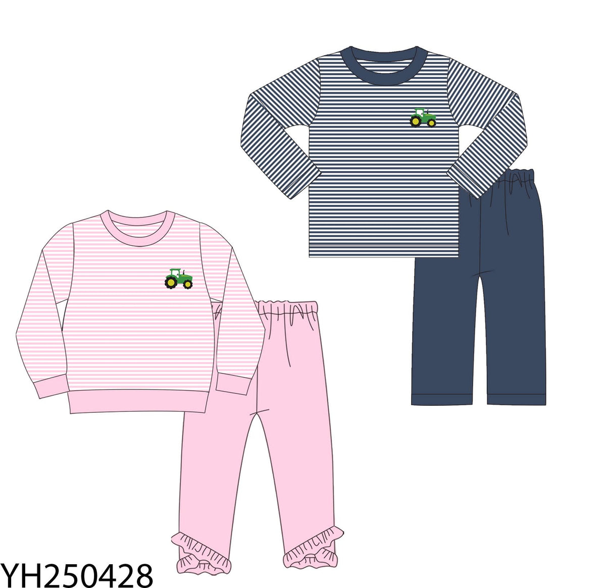 Stripe Tractor Winter Set